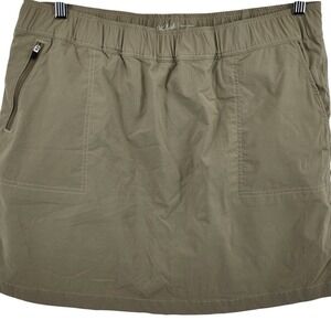 Woolrich Women's Skort Olive Green Outdoor‎ Hiking Skirt Shorts Size L Gorpcore